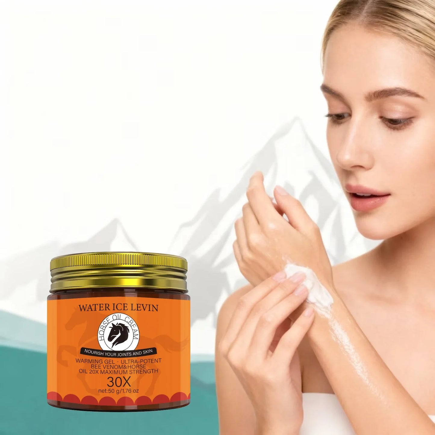 Horse Oil Warming Cream – Bee Venom & Rosemary, 50g