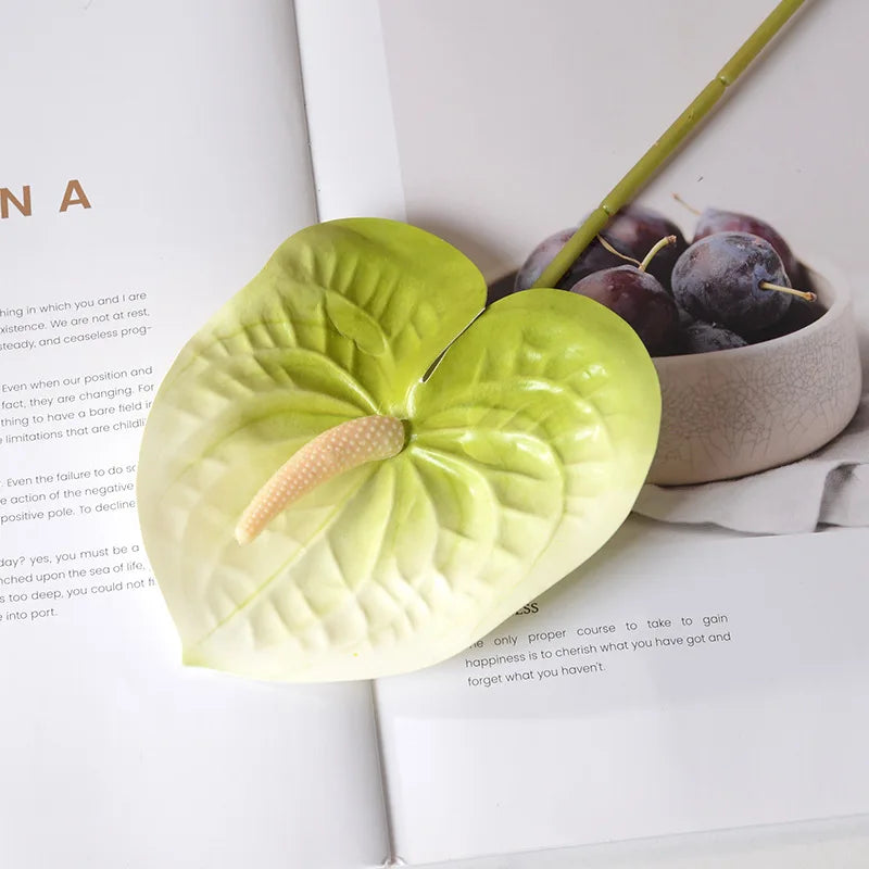 Silk Anthurium Single Stem Faux Flower – Wedding & Home Decor