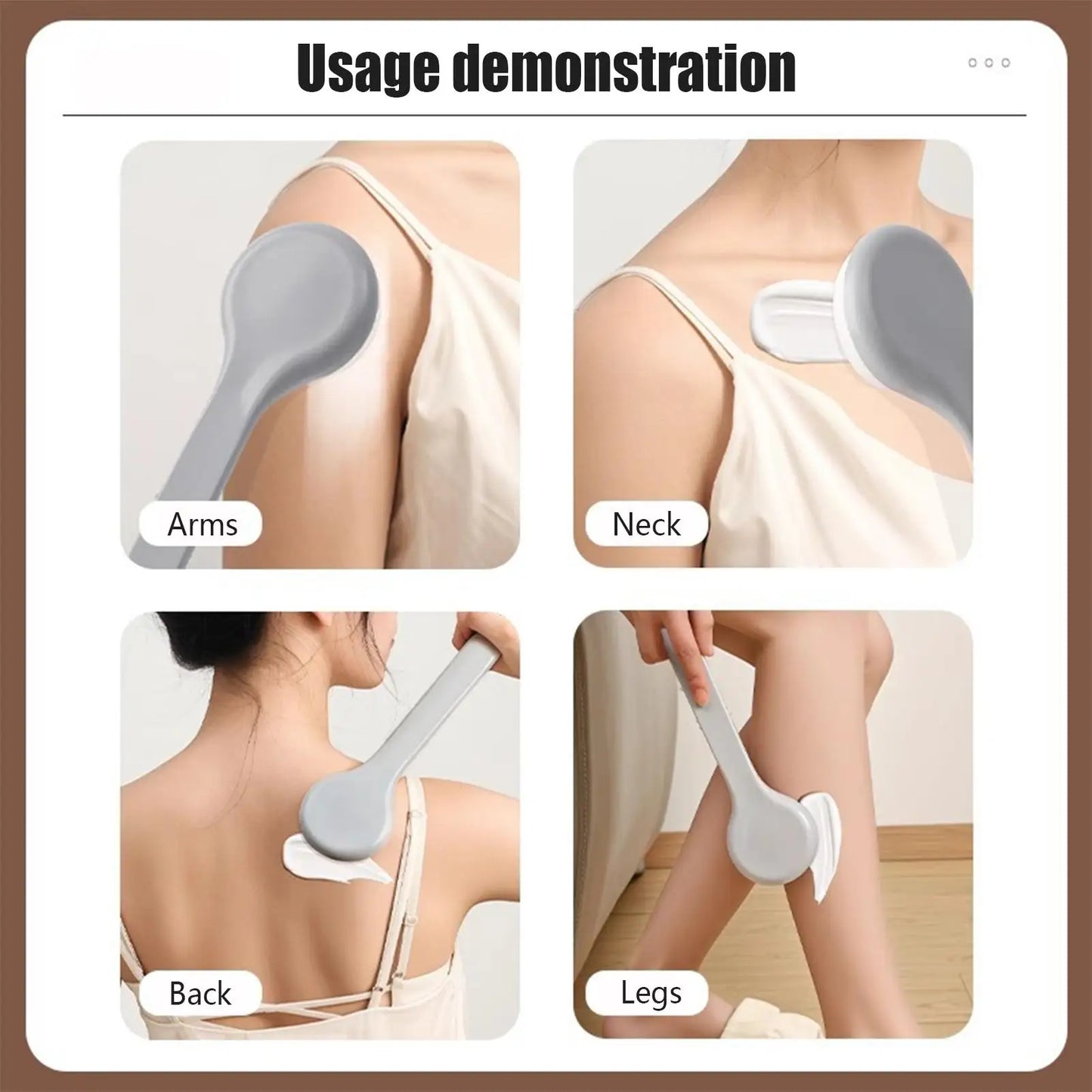Long Handle Back Lotion & Sunscreen Applicator Brush
