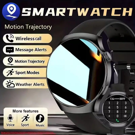 LOMAXFR HD Touch Smart Watch – Calls, Music & Fitness Tracker Smart Watch Peaceful Pleasures Health and Wellness WATCH4-Black