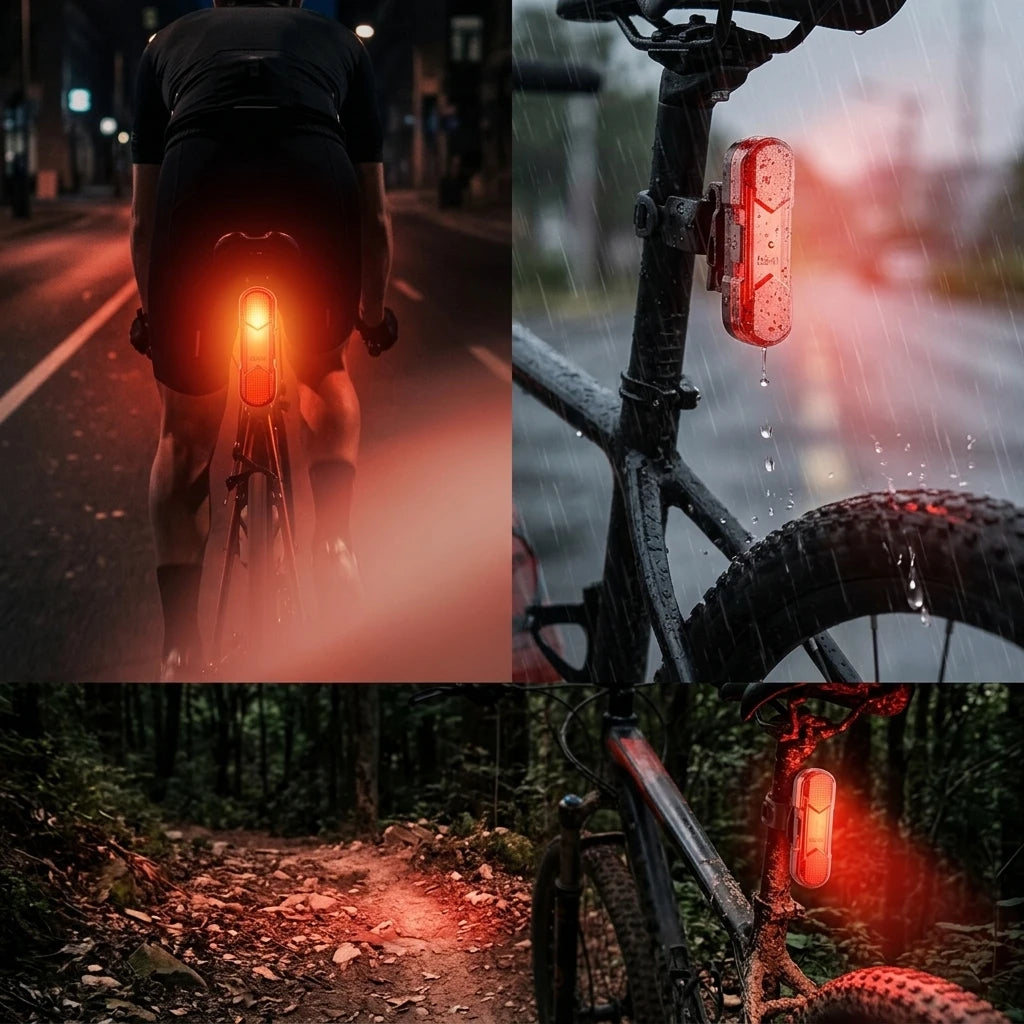 Bicycle Tail Light Waterproof High-Brightness For Mountain Road Cycling Safety Flashing Peaceful Pleasures Health and Wellness