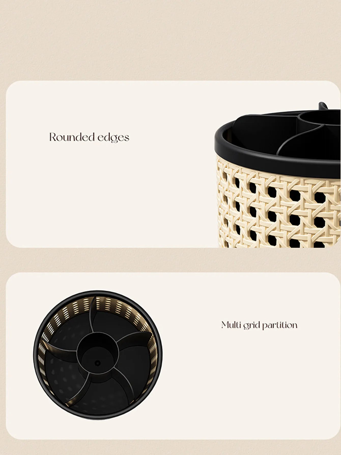 1Pcs Rotating Pen Container Multifunctional Desktop Organizer ‌Makeup Brush Holder for Stationery Storage Box Office Supplies Peaceful Pleasures Health and Wellness