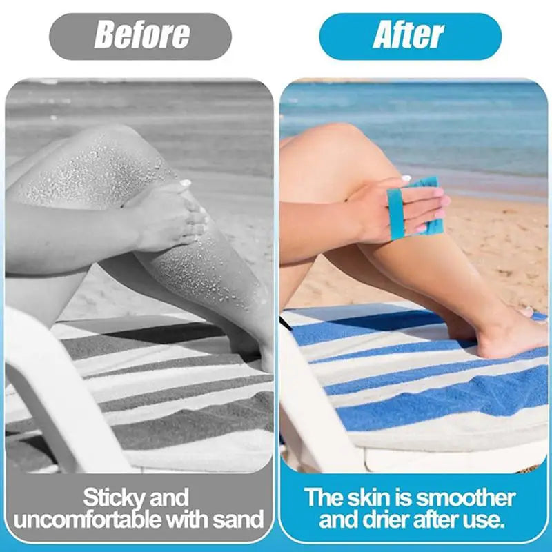 Velvet Sand Removal Bag – Soft Beach Body Cleaner Towel
