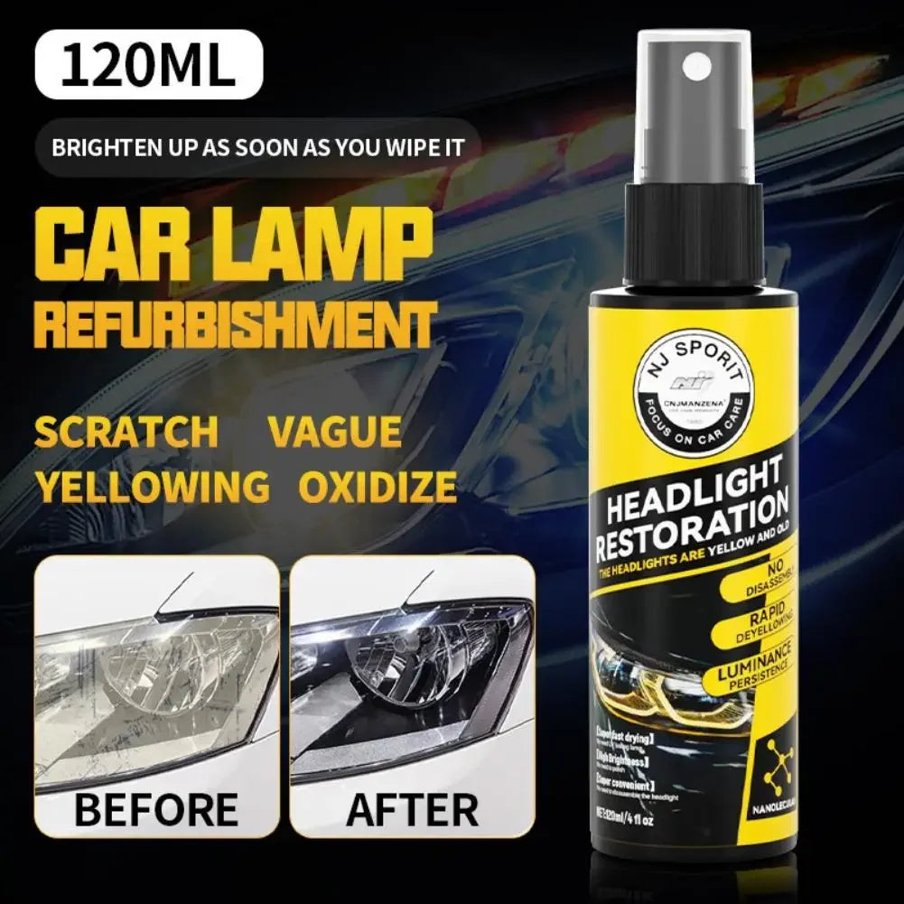 Headlight Repair Spray for Car Refurbishment Anti-Oxidation Coating Car Lamp Polishing Agent Scratch Restoration Dirt Clean Peaceful Pleasures Health and Wellness