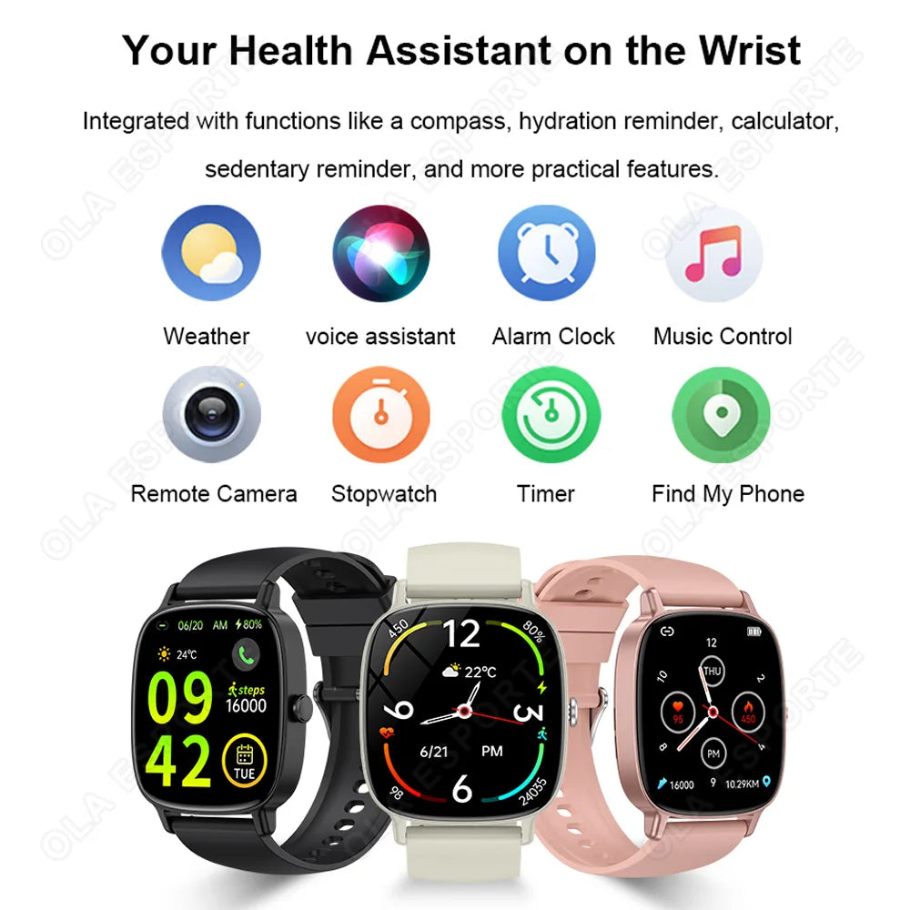 New Smart Watch Multi-sport mode Blood Pressure Sleep Health Monitoring 1.85 Inch Bluetooth Call IP68 Waterproof Smartwatch Hw12 Peaceful Pleasures Health and Wellness