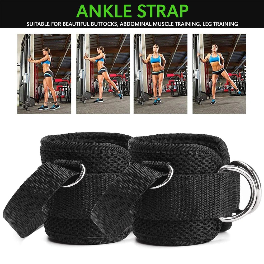 1PCS/2PCS Ankle Straps for Cable Machines Kickbacks - Adjustable Comfort Ankle Cable Attachments for Gym Ankle Cuff Women Men Peaceful Pleasures Health and Wellness