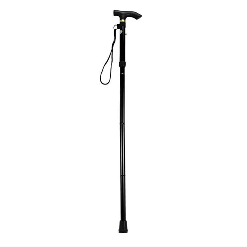 Walking Stick Telescopic Baton Hiking Trekking Poles Aluminum Alloy Metal Folding Cane Crutches Pole For Elderly People Peaceful Pleasures Health and Wellness