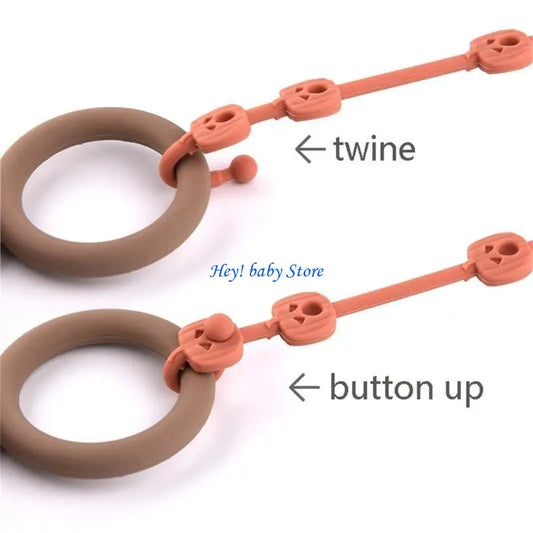 Silicone Pacifier Clip & Teether Strap – Stroller, Crib, High Chair