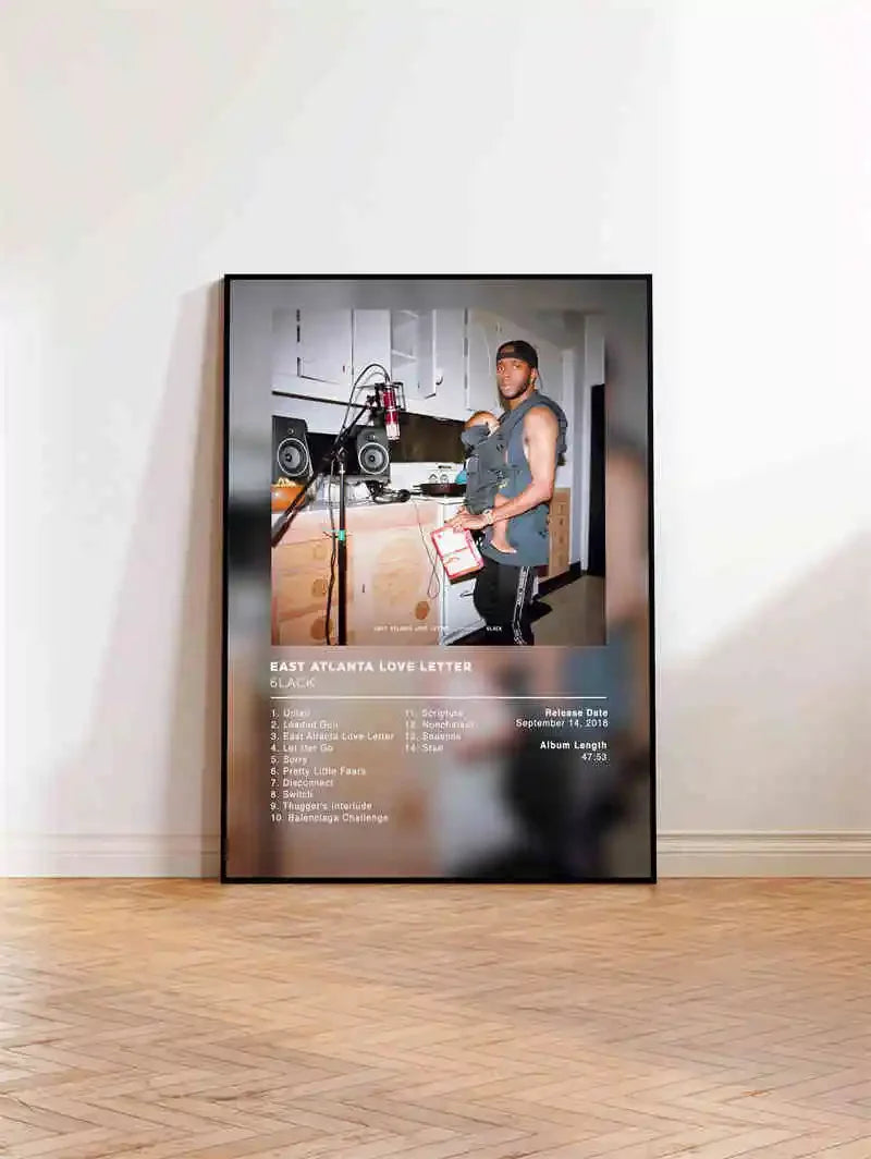 Pop Hip Hop Rapper Daniel Caesar Posters Music Album Cover Canvas Painting Pictures For Room Bar Wall Aesthetic Art Home Deco Peaceful Pleasures Health and Wellness O 20x30cm