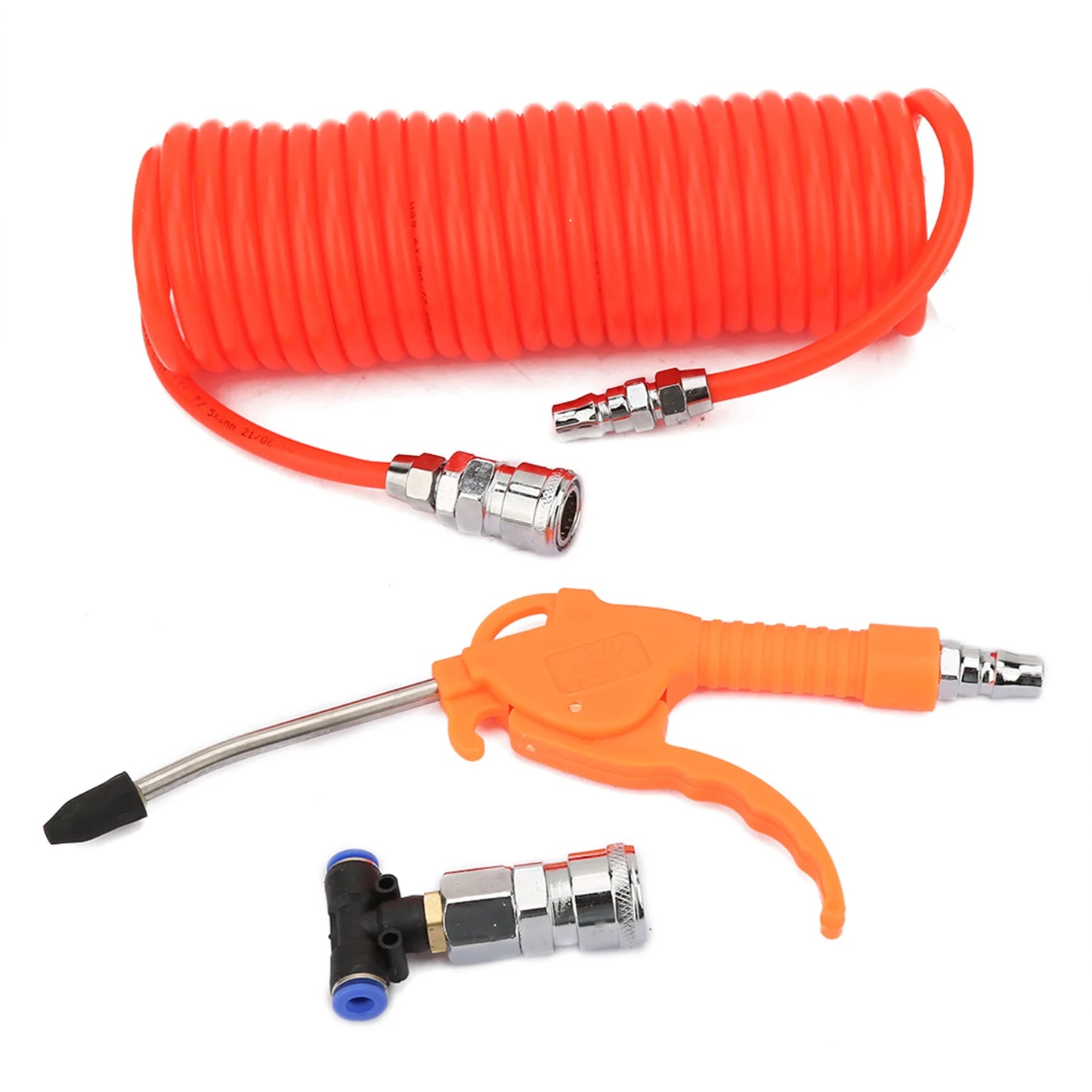 Pneumatic Dust Blower Dust Removal Pneumatic Blow Gun Easy Connection Extended Nozzle Flexible Spring Hose for Engine Cleaning Peaceful Pleasures Health and Wellness