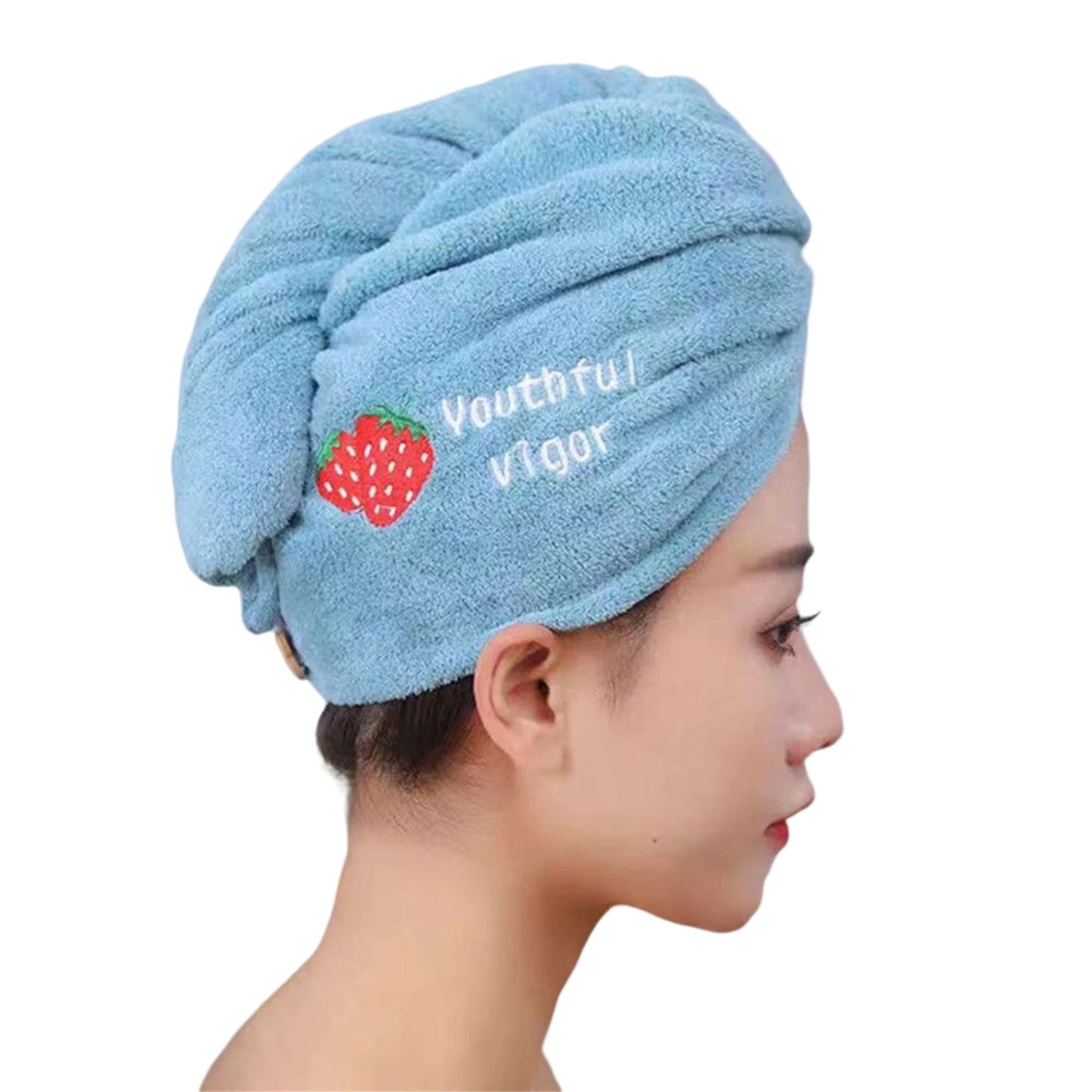 Coral Fleece Ladies Hair Towel Washable Hair Turban Wrap Drying Head Towels for Children and Women Wet Hair Peaceful Pleasures Health and Wellness Lake blue