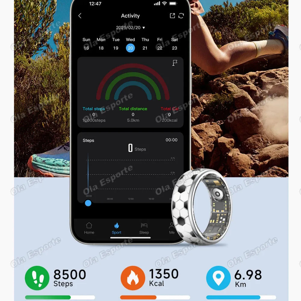 Football Smart Ring | Heart Rate, Sleep & Activity Tracker