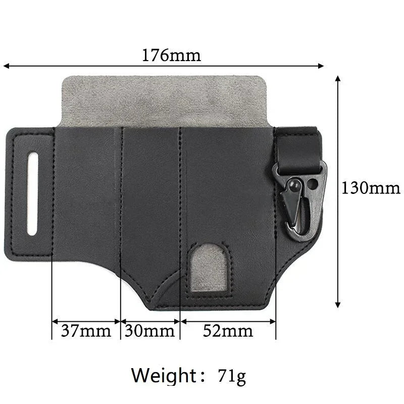 Tactical Leather Belt Bag | Multi-Tool Waist Holster Pouch