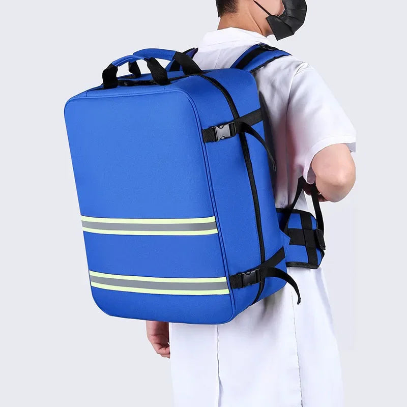 1200D Tear Resistant Fire Control Rescue First Aid Kits Outdoor Waterproof Storage Backpack Knapsack Travel Camping Bag Peaceful Pleasures Health and Wellness