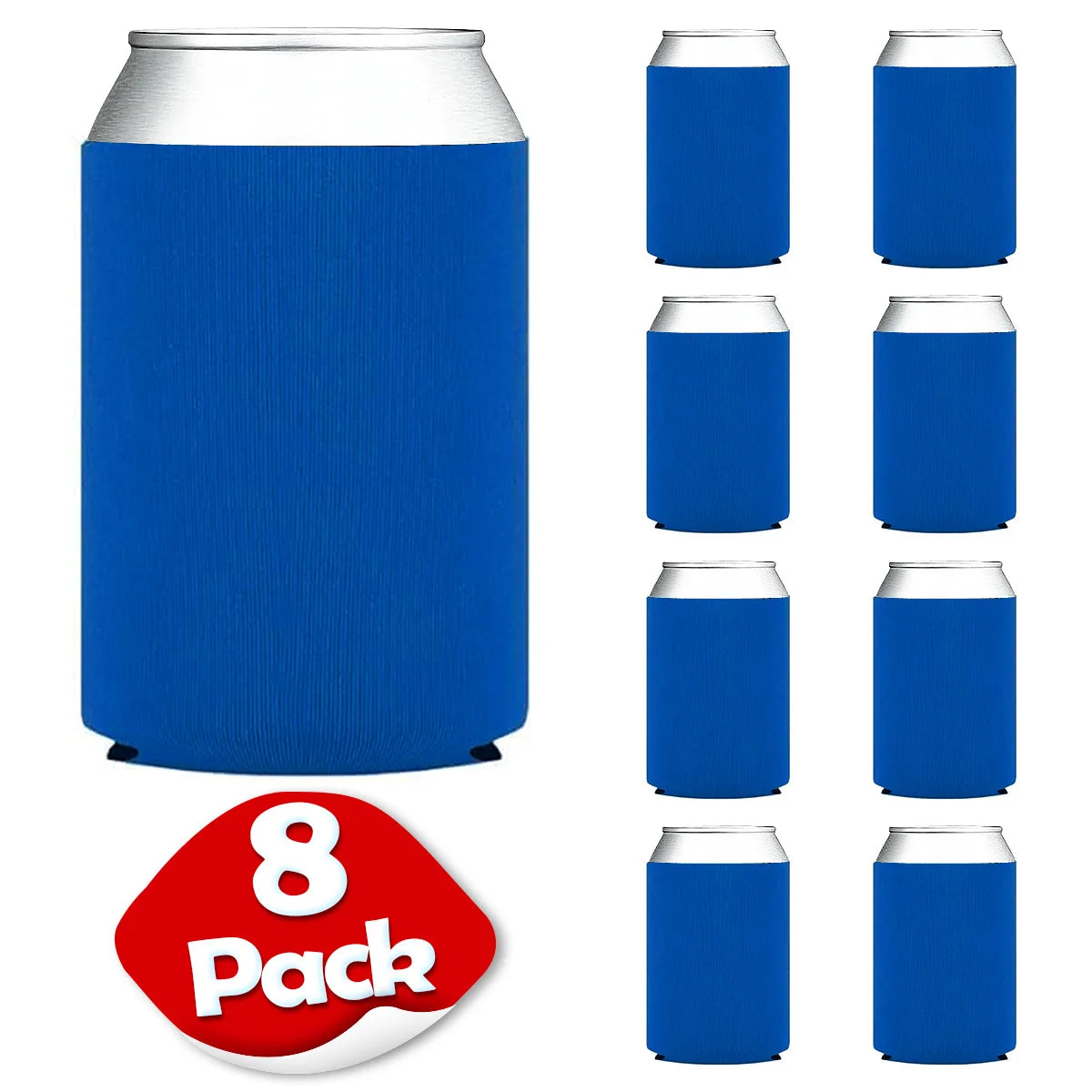8Pcs Can Coolers, Collapsible Soda Cover Coolies, Sleeves for Weddings, Bachelorette Parties, Multicolor Peaceful Pleasures Health and Wellness