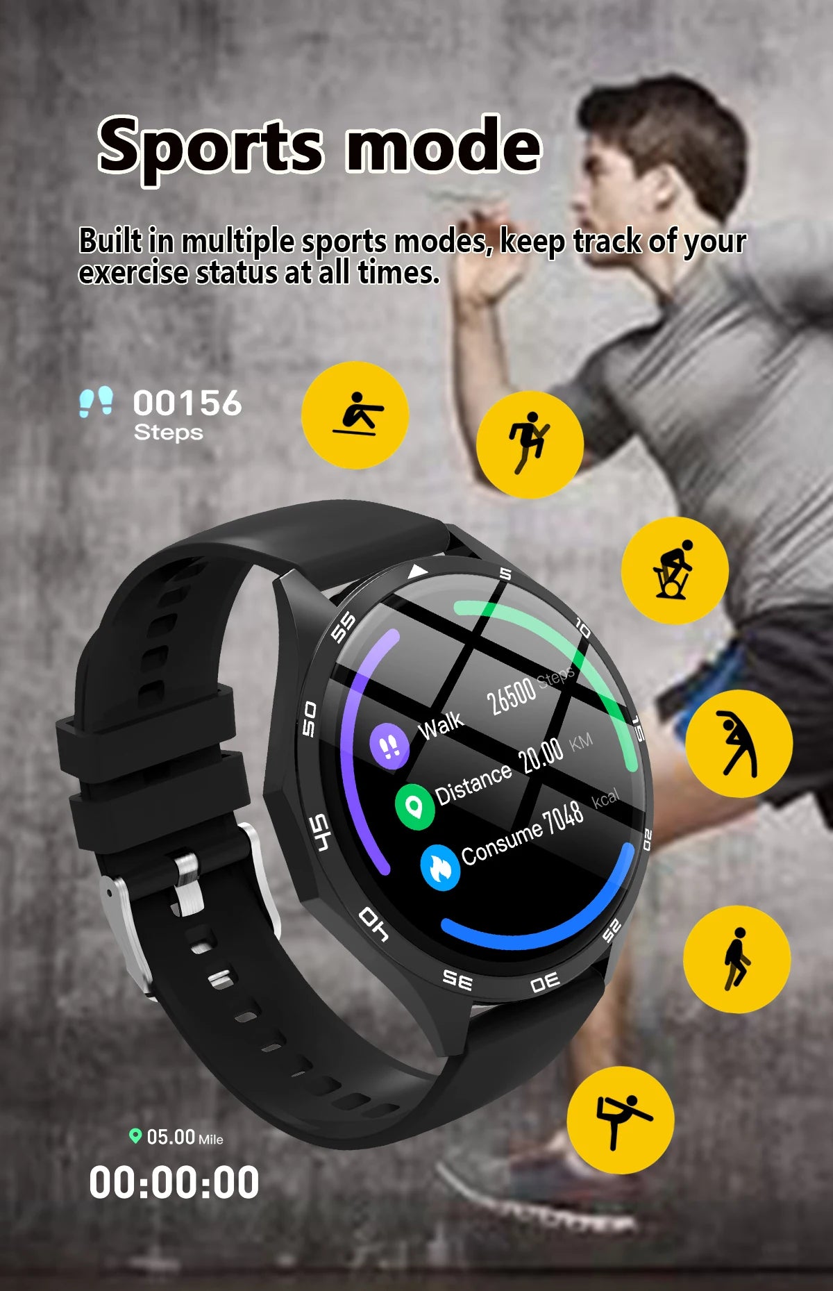 2025 New Smart Watch Men Women Multi-Sport Mode HD Amoled 1.50 Inch SmartWatch Bluetooth Calling Call Life-Waterproof Watch Peaceful Pleasures Health and Wellness