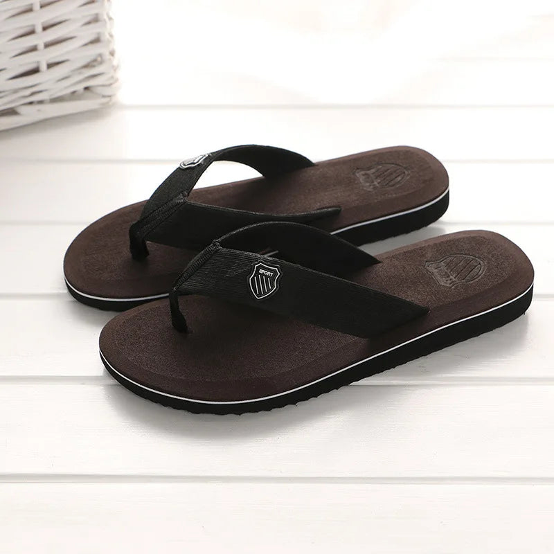 Men's Non-Slip Flip Flops Beach Sandals & Indoor Slides