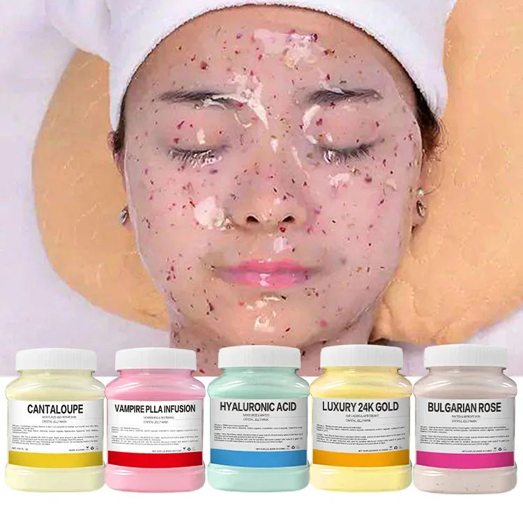 350g 24K Gold Rose Petal Jelly Peel Mask Powder – Hydrating