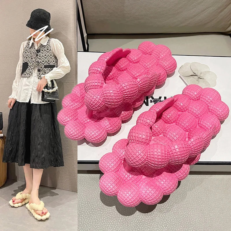 Flip-flops female summer wear ins fashion Korean version of all kinds of home indoor non-slip can wear flat slippers Peaceful Pleasures Health and Wellness