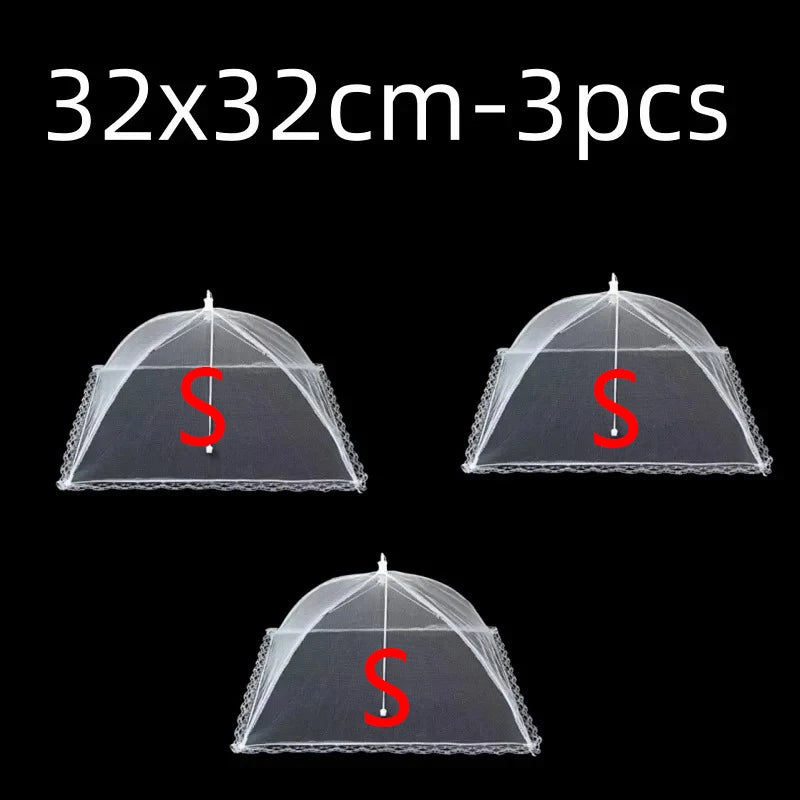 Collapsible Mesh Food Cover – Pop-Up Fly Screen Tent for Outdoors & BBQ Peaceful Pleasures Health and Wellness 12inch 32x32cm 3pcs