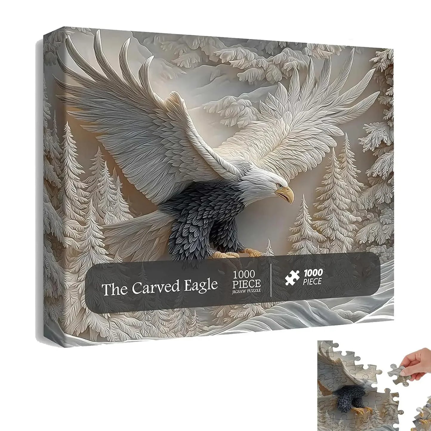 3D Majestic Eagle Jigsaw Puzzle Personalized Picture Puzzle DIY Wall Art Decor For Living Room Bedroom Handmade Gifts Peaceful Pleasures Health and Wellness