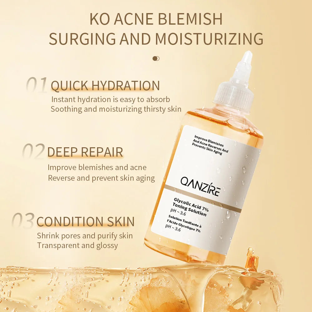 Glycolic Acid 7% Exfoliating Toner – Pore-Minimizing 240ml Exfoliating Toner Peaceful Pleasures Health and Wellness