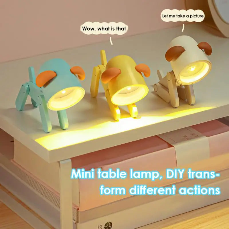 Cute Cartoon Pet LED Mini Folding Desk Lamp | Night Light