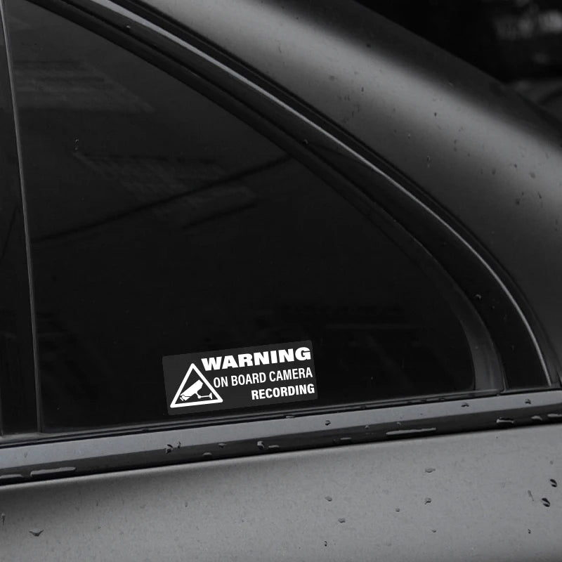 4-Pack Car Camera Recording Warning Stickers | Window Decals