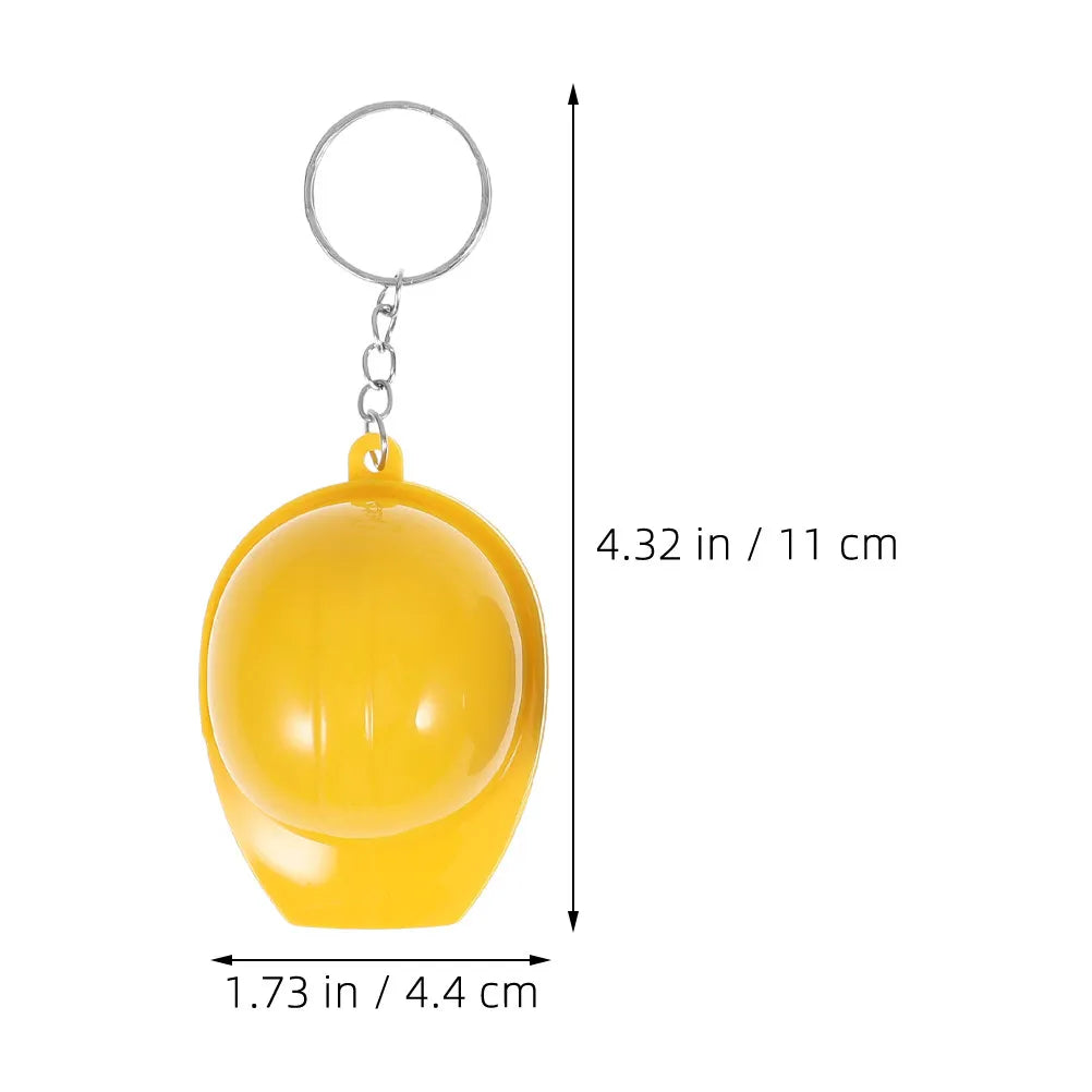 4Pcs Safety Hat Bottle Opener Keychain Creative Construction Party Favors Mini Construction Hat Pendant Key Chains for Builders Peaceful Pleasures Health and Wellness