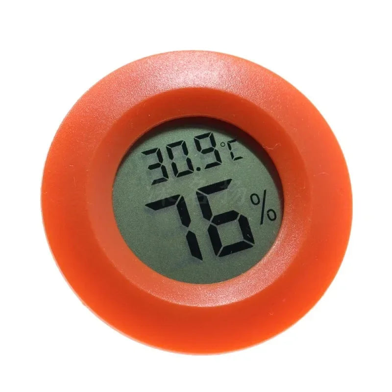 Reptile Aquarium Accessories Temperature Sensor High Precision Digital Humidifier Thermometer Pet Products Air Conditioning Peaceful Pleasures Health and Wellness Orange