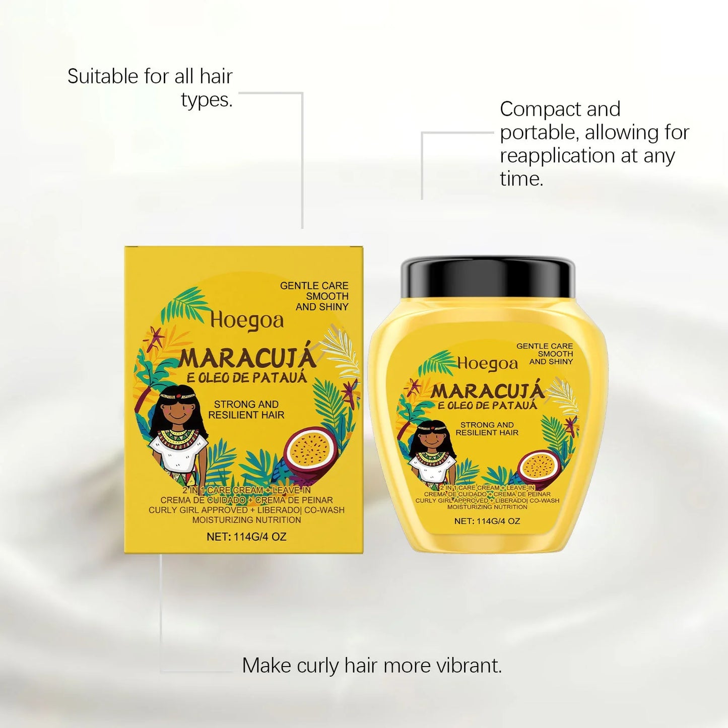 HOEGOA Leave-In Conditioner Cream – Anti-Frizz Curl Repair