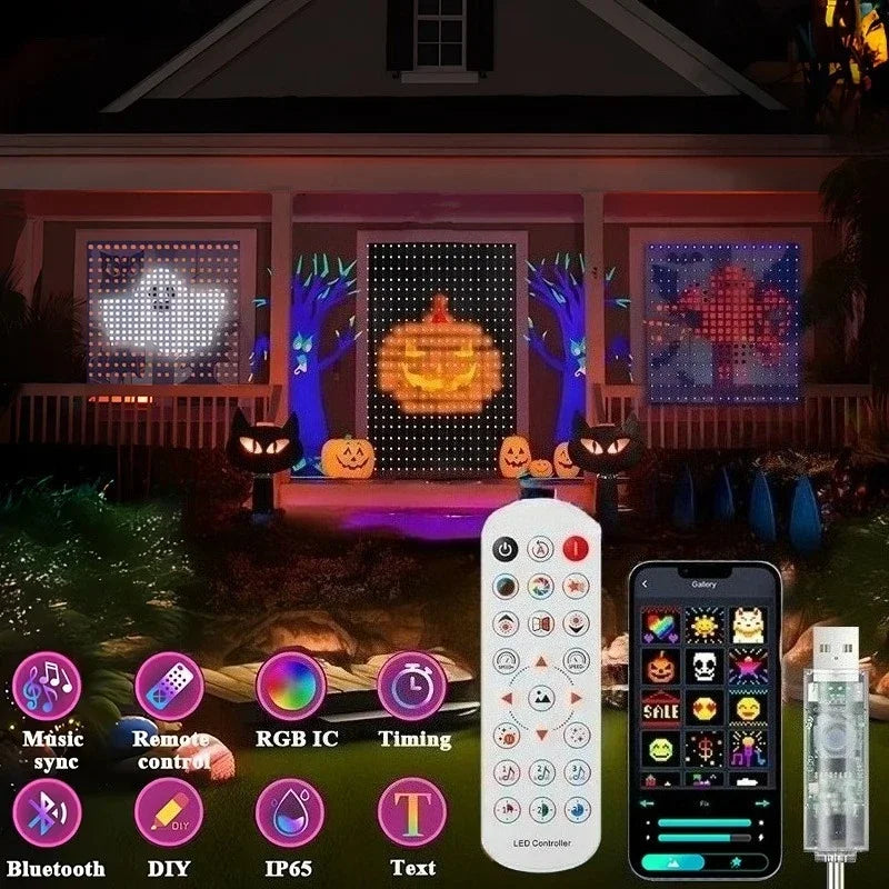 RGB Smart Curtain Fairy Lights | 400 LEDs, App Control, IP65