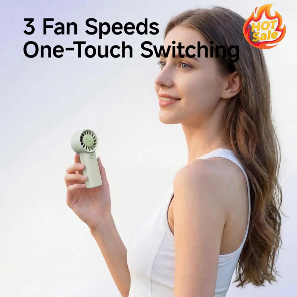 USB-C Rechargeable Mini Handheld Fan – 3-Speed, 500mAh
