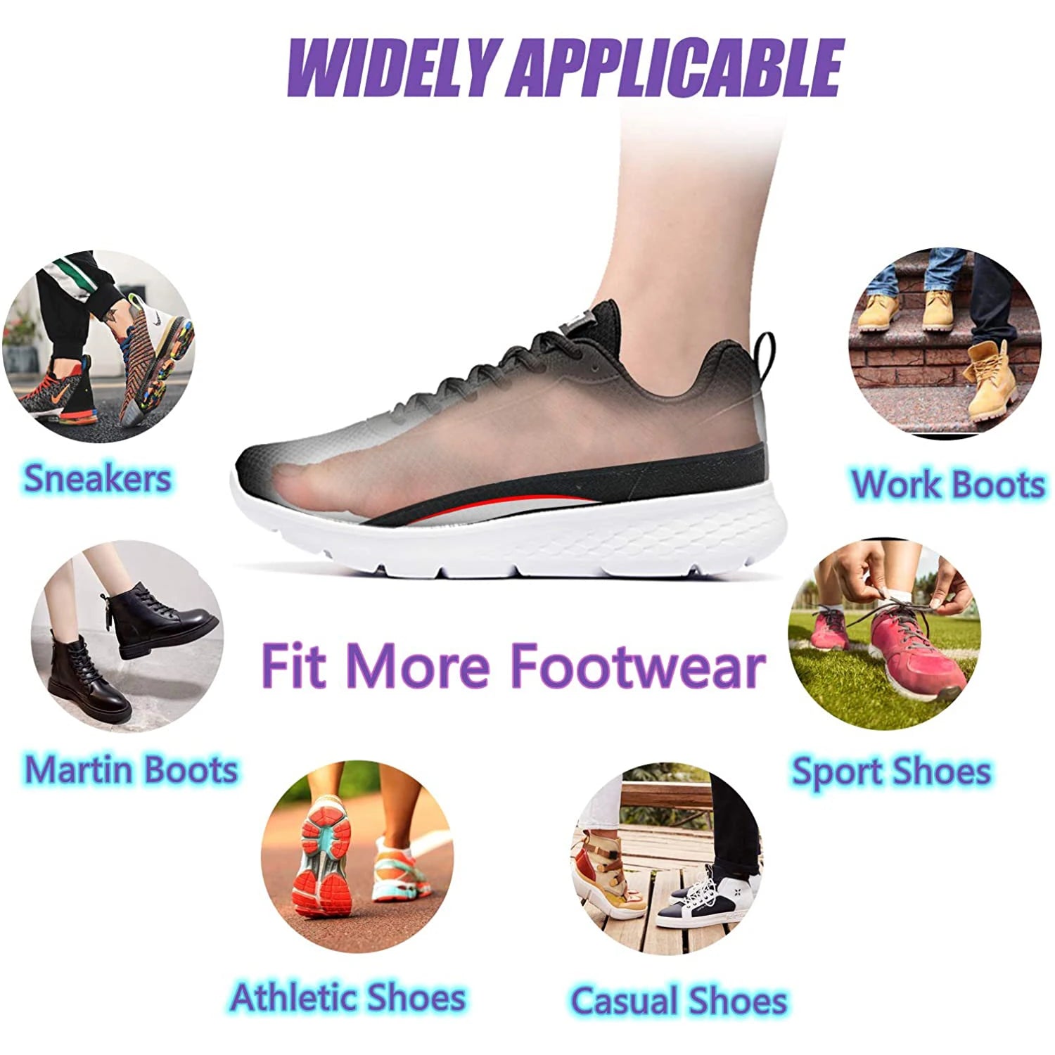 Rooruns Orthopedic Insoles Fasciitis Plantar Arch Support,Heel Spur Pain Relief Insoles for Walking Running Sports Peaceful Pleasures Health and Wellness