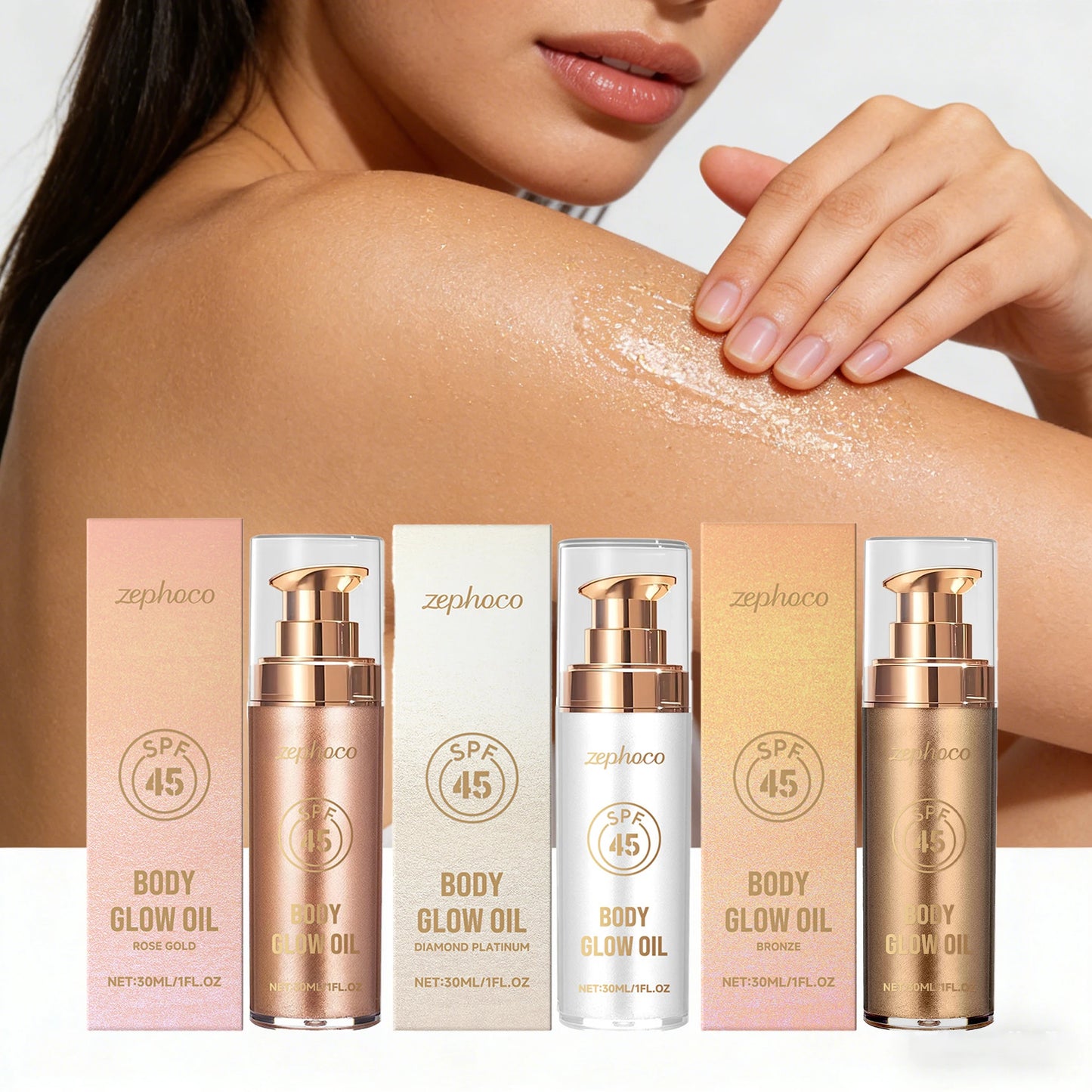 30ml Body Shimmer Oil | Coconut Glow, Moisturizing & UV Guard