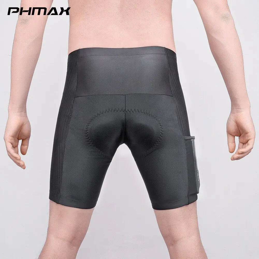 PHMAX Men's Cycling Shorts – 5D Gel Pad, MTB & Road Bike