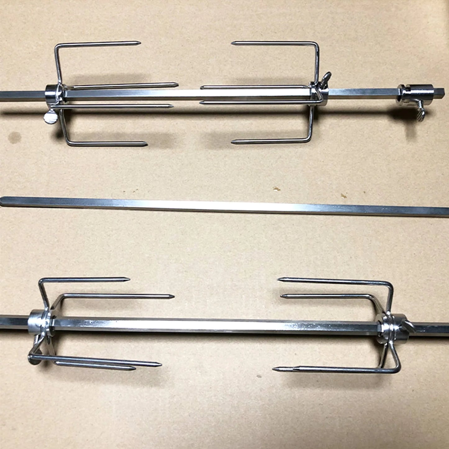 Stainless Steel Grill Rotisserie Forks Durable Food Grade Rotisserie Meat Forks for Indoor and Outdoor BBQ Party Peaceful Pleasures Health and Wellness