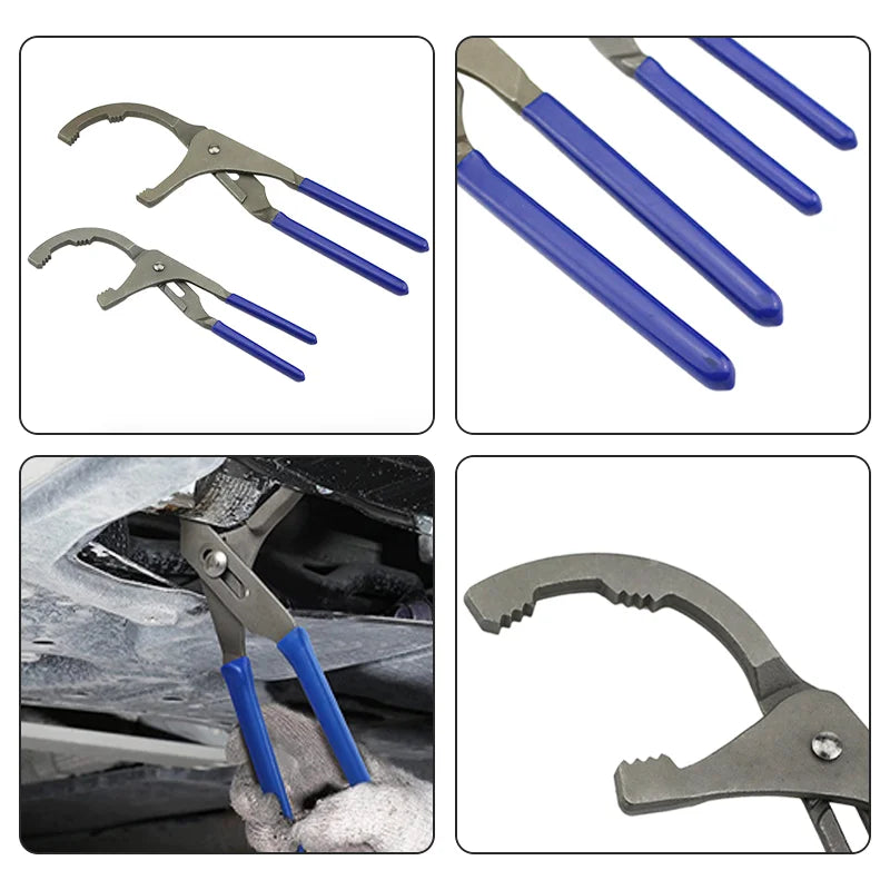 Adjustable Oil Filter Wrench Pliers Clamp Type Removal Tool 9 iInch 12 Inch Steel Oil filter pliers for Auto Oil Change Peaceful Pleasures Health and Wellness