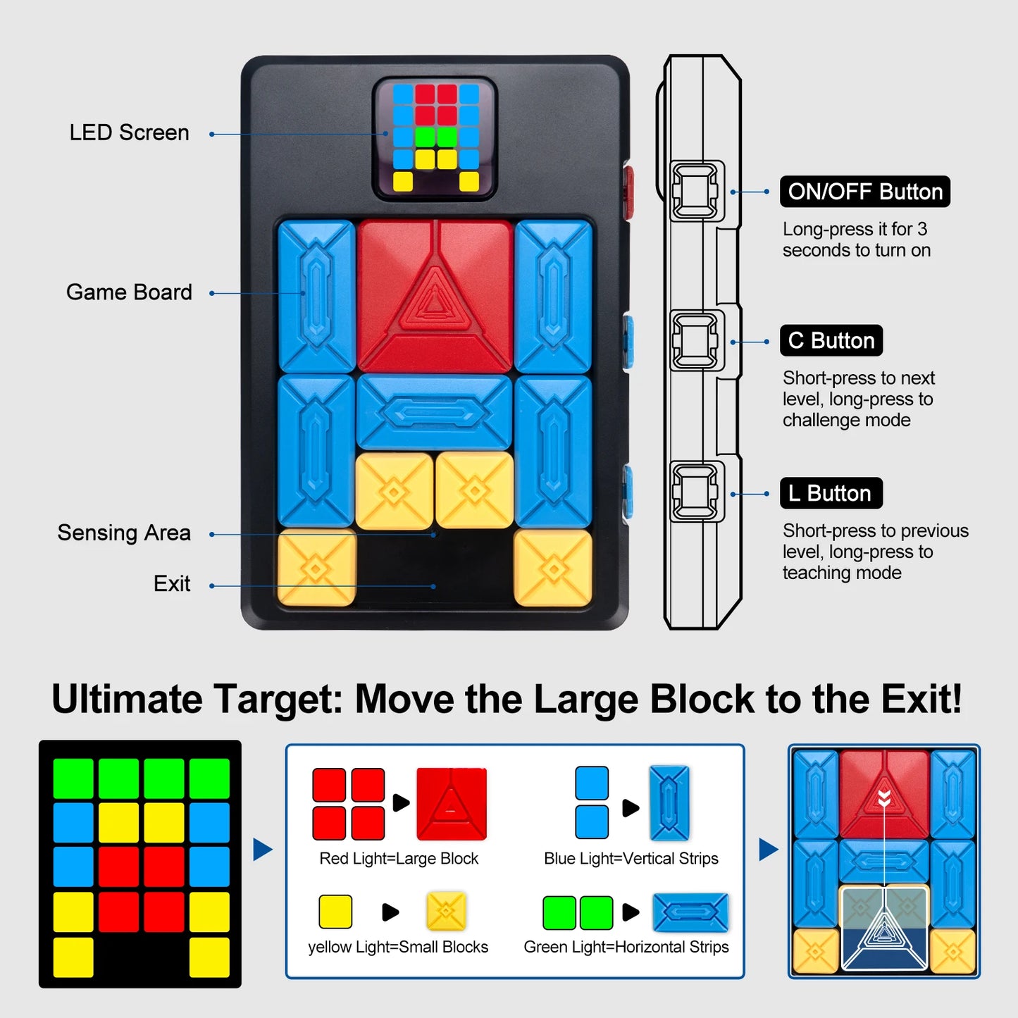 AI Huarong Road Magnetic Suction Block Sliding 500+ Levels Puzzle