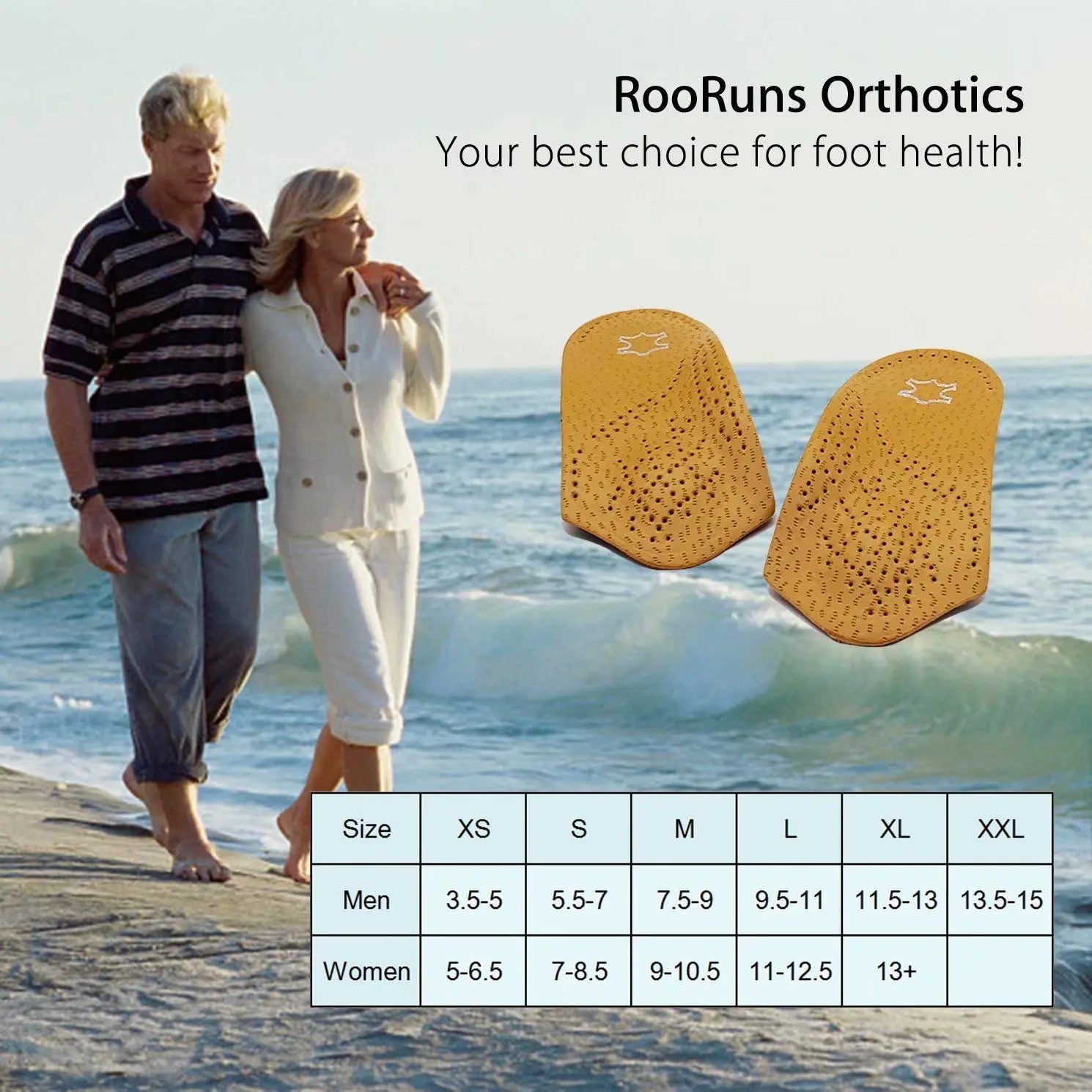 Orthotic Inserts 3/4 Length, Half Plantar Fasciitis Support with Metatarsal Pad Heel Cushion Peaceful Pleasures Health and Wellness