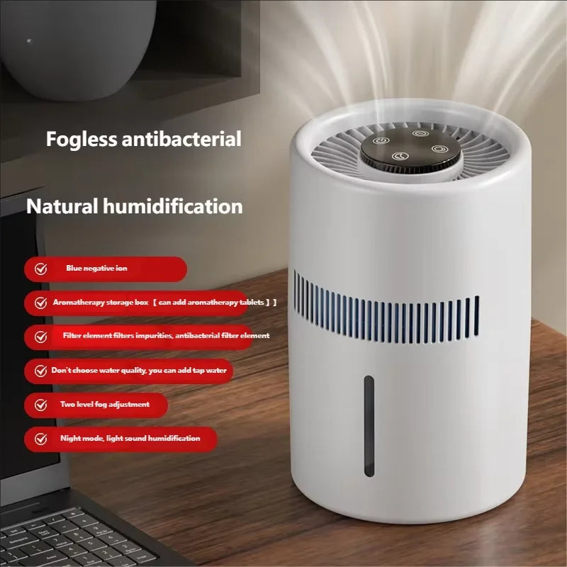 HOMEFISH Fog-Free Desktop Humidifier & Air Purifier | Home, Car