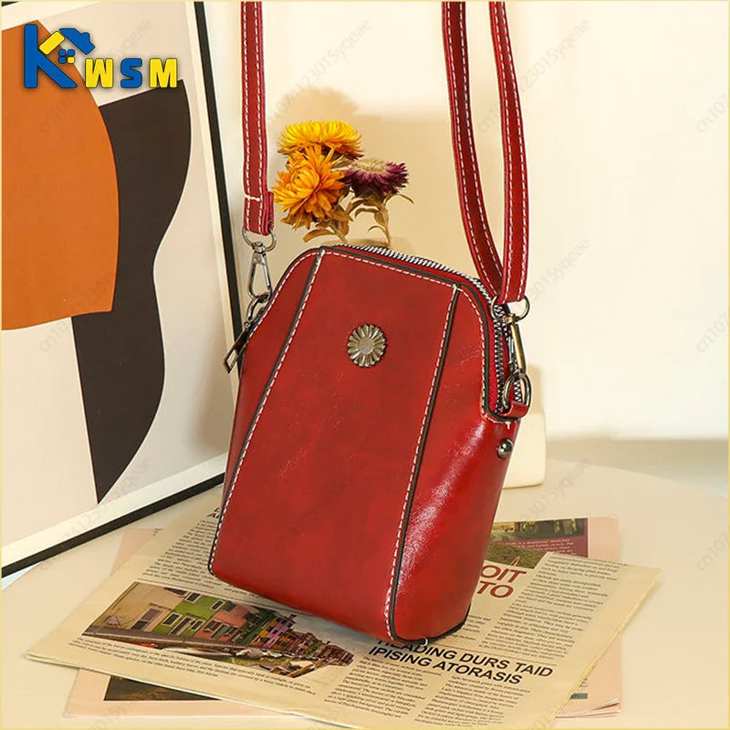Women's Mini Crossbody Bag | Leather-Look Shoulder Bag