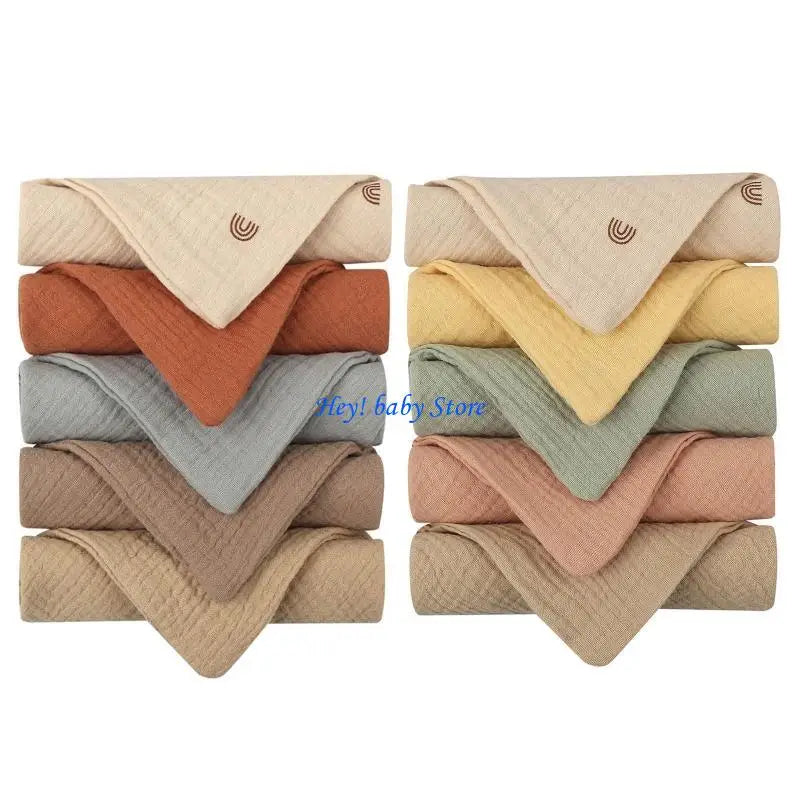 10-Pack Soft Cotton Baby Burp Cloths & Bibs | Absorbent Gauze
