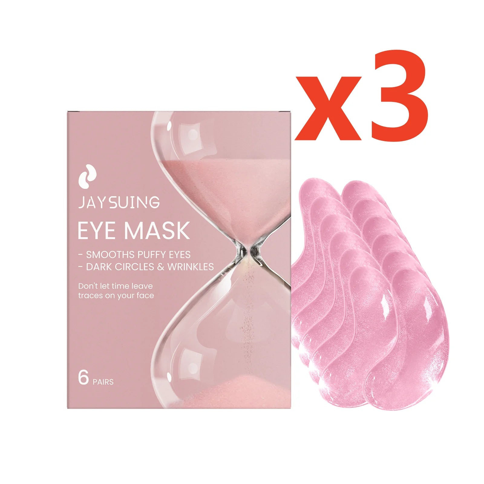 Hyaluronic Acid Eye Mask for Dark Circles and Puffiness Peaceful Pleasures Health and Wellness 18 pairs Boxed