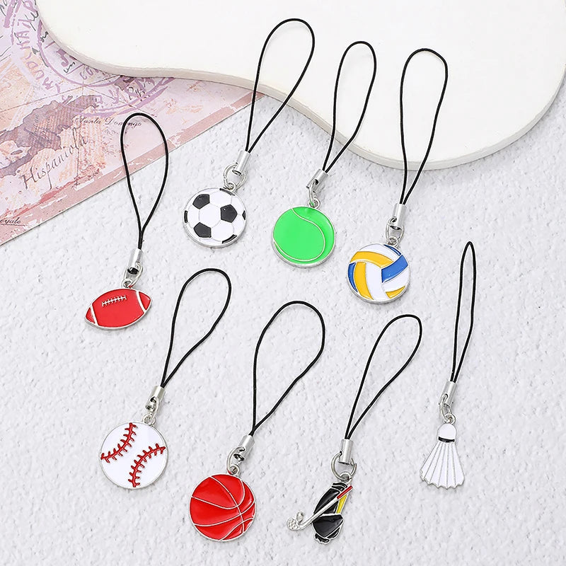 Sports Ball Keychain – Basketball Soccer Volleyball Baseball Charm