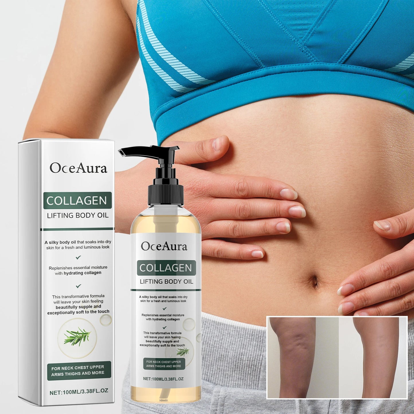 OceAura Collagen Firming Body Oil – Skin Tightening 100ml