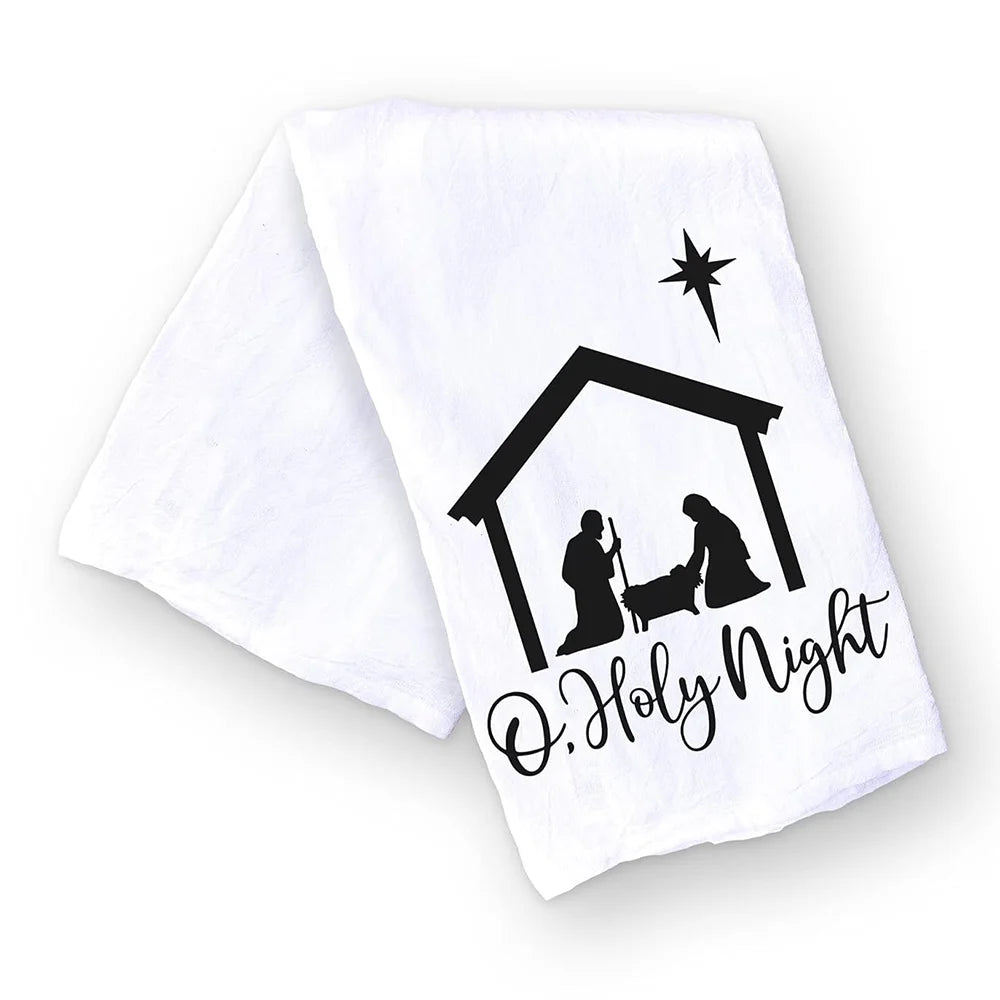 Christmas Kitchen Towel | Organic Cotton Holiday Hand Towel