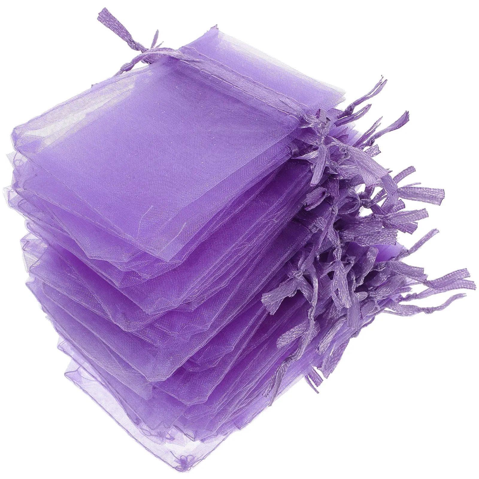 50 Pcs Gift Bag Jewelry Packaging Pouches Drawstring Bags Small Sachets for Business Sheer Organza Peaceful Pleasures Health and Wellness