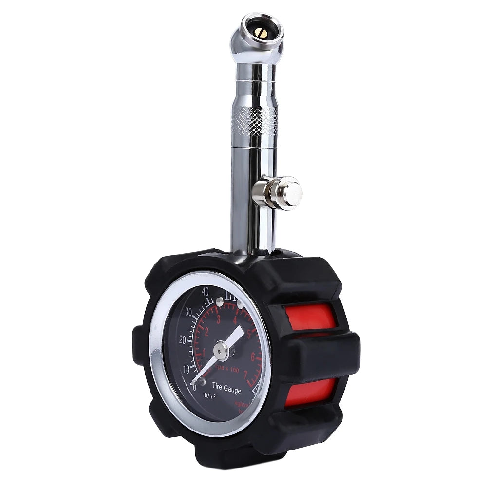 High Accuracy Tire Pressure Gauge 100 PSI Heavy Duty for Car Truck Motorcycle Air Pressure Check Peaceful Pleasures Health and Wellness black
