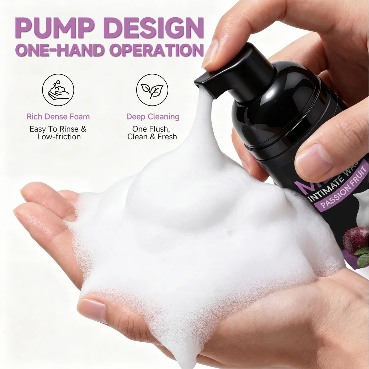Men's Passion Fruit Intimate Wash Foam – Deodorizing Cleanser